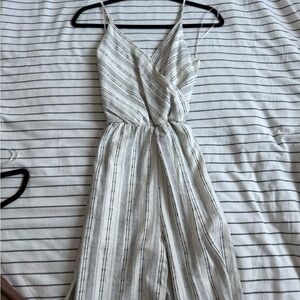 Striped White Jumpsuit